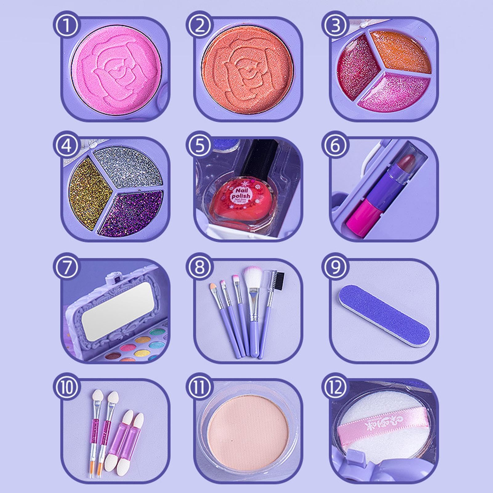 Set de Maquillaje para Niñas Estuche de Maquillaje para Todo