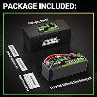 Vista 4 de OVONIC Lipo - Batería de 11.1 V 80C 5200 mAh 3S con conector estilo T, batería rígida para modelos RC de coche, barco, camión, helicóptero, avión