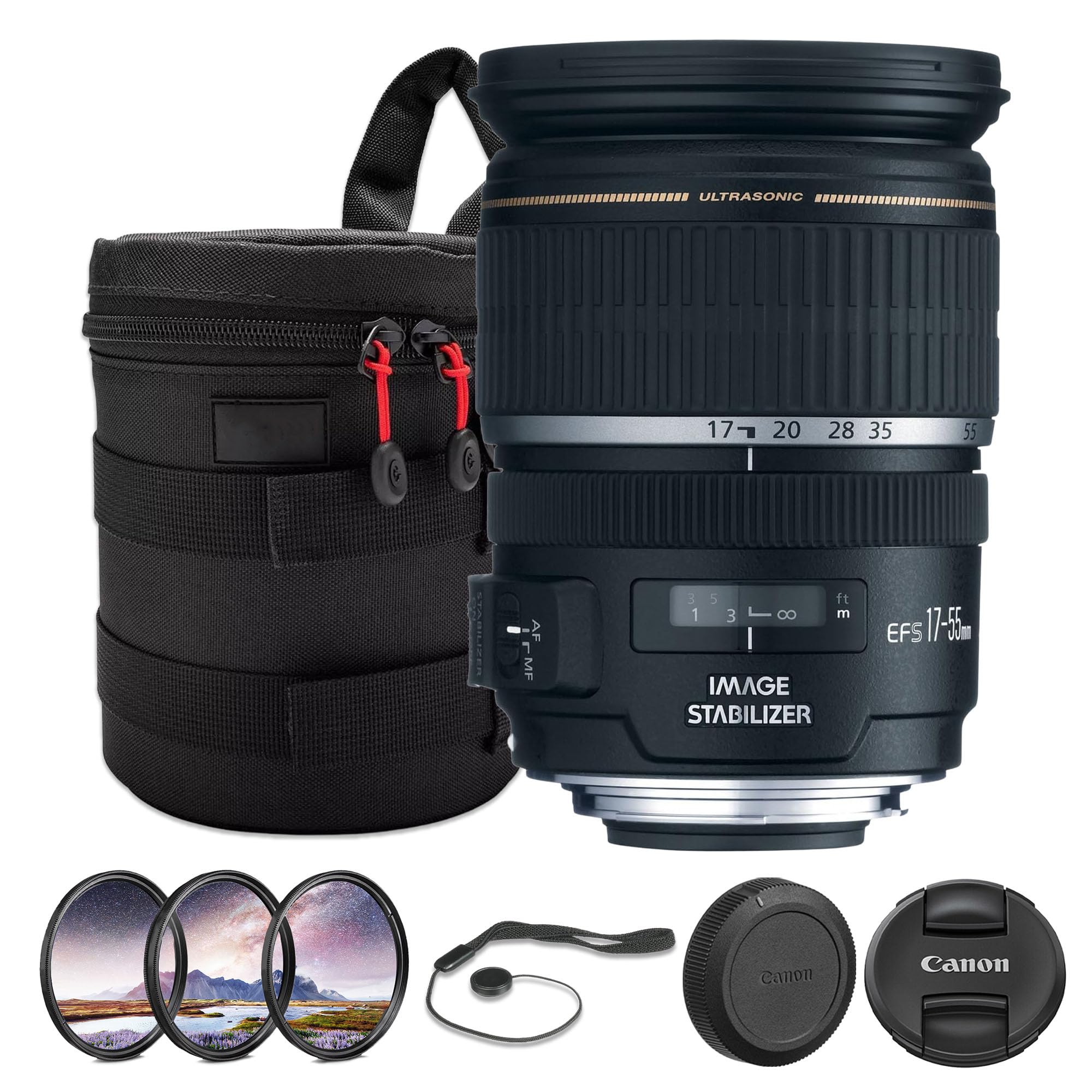 Canon EF-S 17-55mm f/2.8 is USM Lens | Professional APS-C Standard Zoom with Constant f/2.8 Aperture, Optical Image Stabilization & Fast USM AF | for