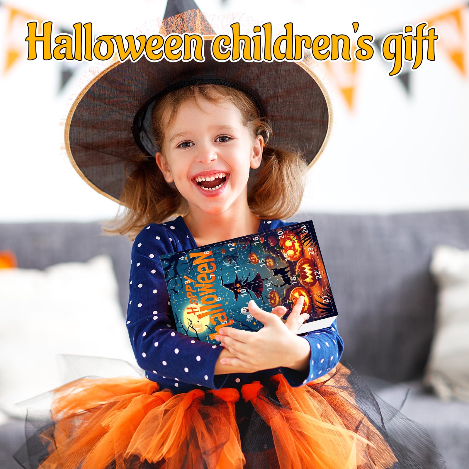 Calendario dell'Avvento di Halloween 2025, 24 giorni di Halloween, conto alla rovescia, con 24 pezzi di zucca horror, fantasma, teschio, mini figure decorazioni per bambini e adulti (orrore)