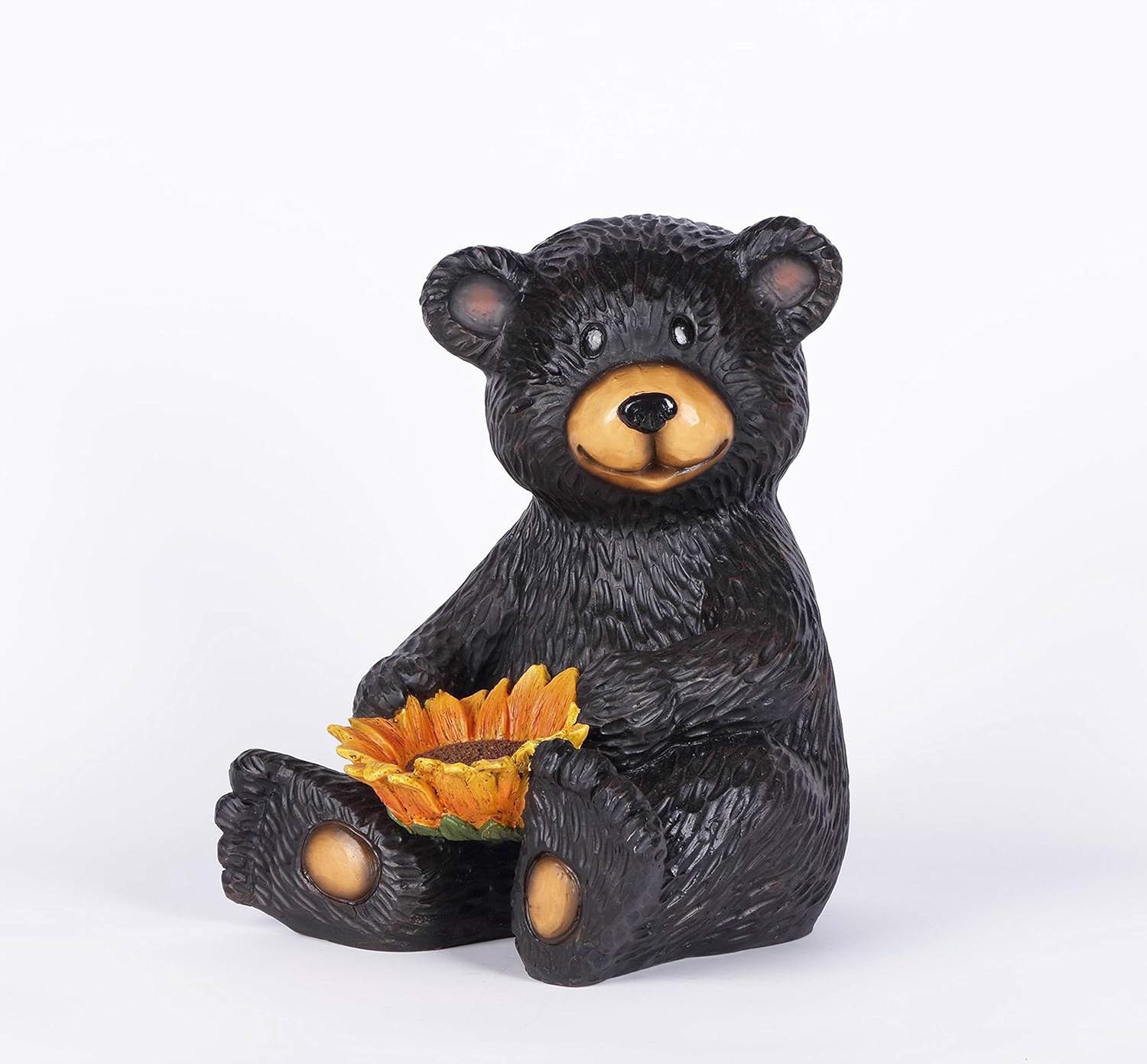 Hi-Line Gift 75619-I Bear Cub Holding Sunflower