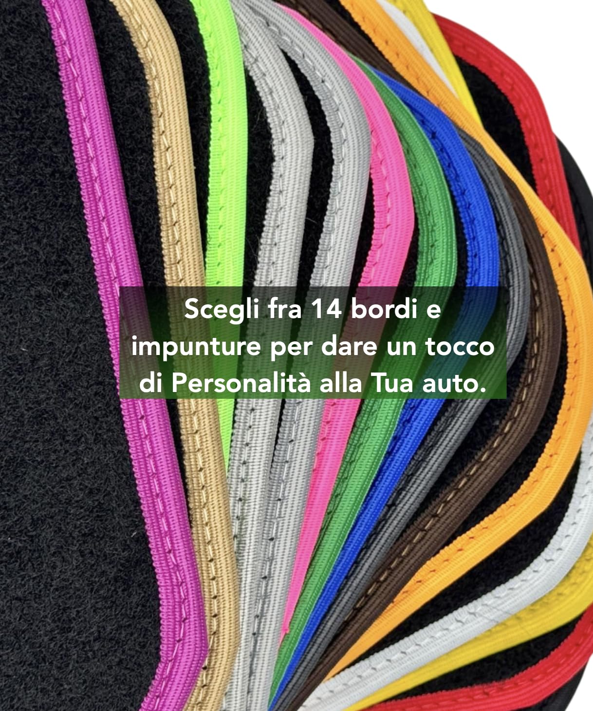 Tappetini Auto Universali per tutte le City Car e Mini Car come Aixam, Lieger, fiat 500, Fiat Panda, Hyundai i10, Kia Picanto,Volksvagen Up!,Toyota Aygo X, Dacia Spring.