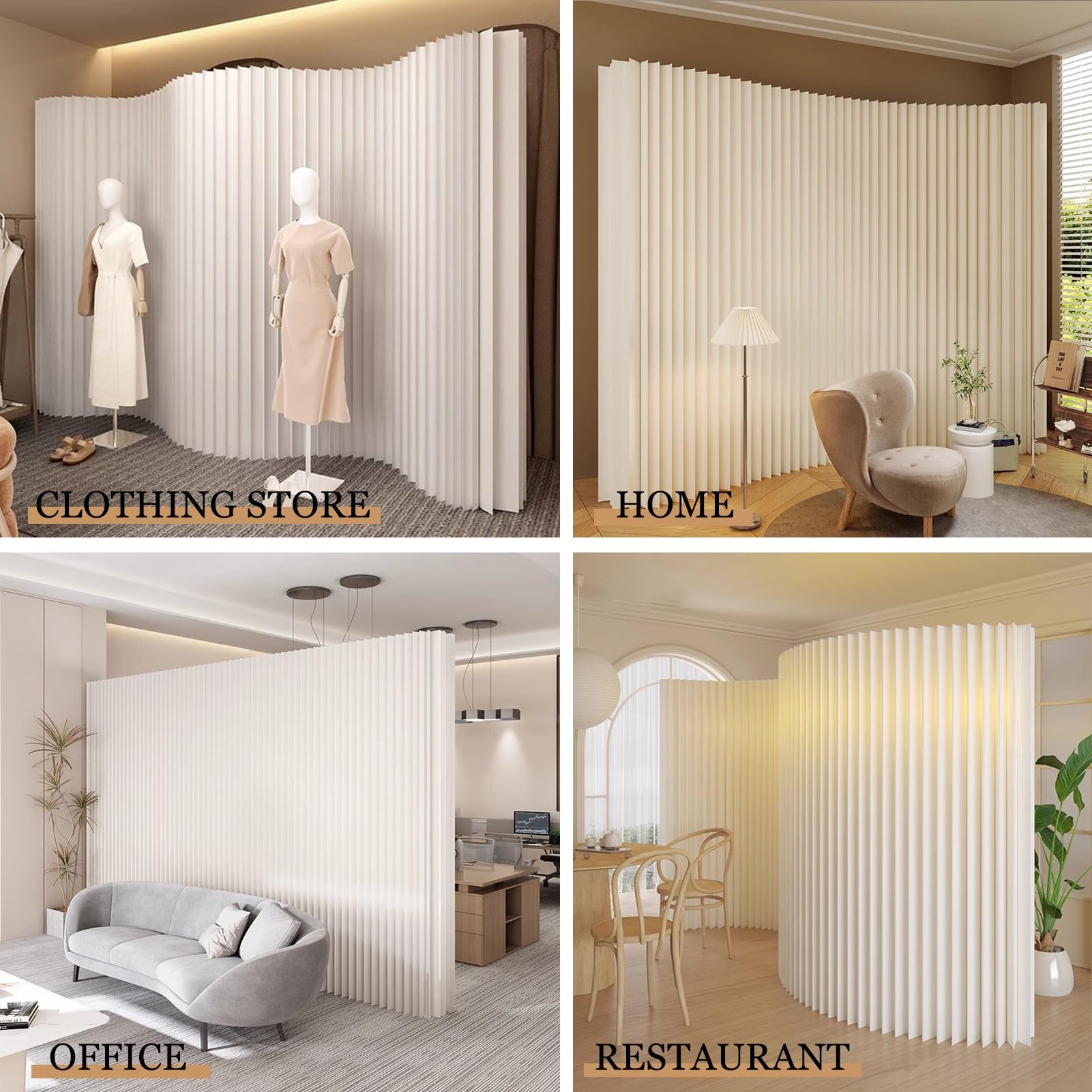 Divisori per ambienti, Parete divisoria in carta for la privacy, for ufficio, casa e hotel(5x2.2 m/16.4x7.22 ft)