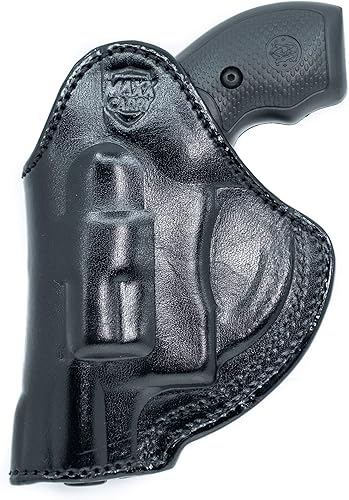 Miniatura 2 de Maxx Carry IWB Funda de cuero para Ruger LCR, LCRx, SP101  S&W Bodyguard 38 Special, M&P 340  Taurus 85, 605, 856 y otros revólveres de nariz desaire