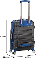 Vista 51 de Rockland - Maleta de viaje Melbourne, rígida y expandible, con ruedas giratorias, Azul