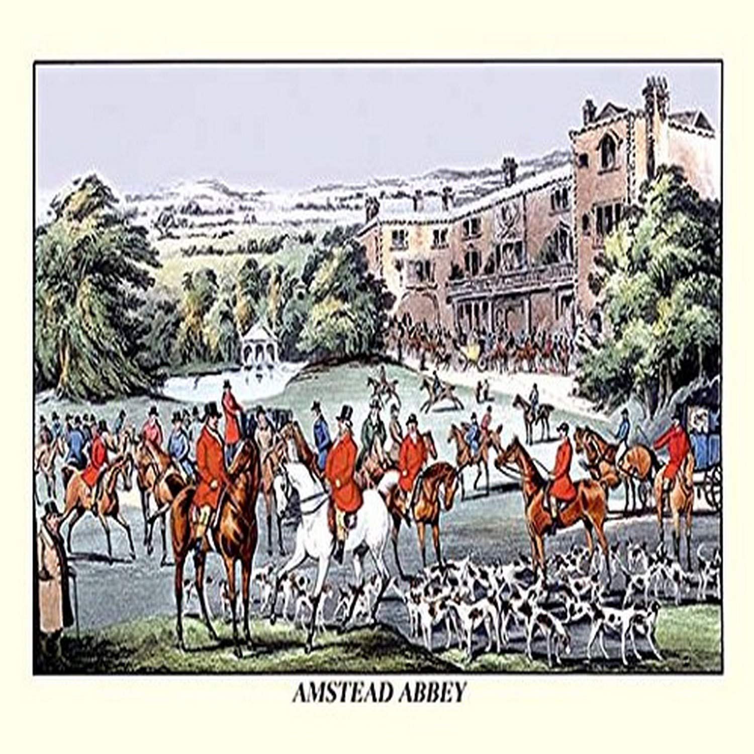 Buyenlarge 0-587-06406-4-G1827 'Fox Hunters Gather at Amstead Abbey' Giclee Fine Art Print, 18" x 27"