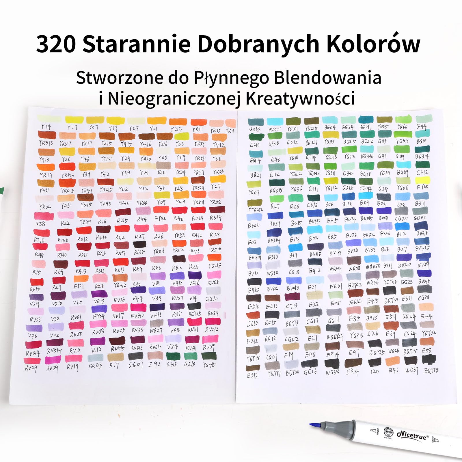 Markery Alkoholowe 60 Kolorów Pędzel i Dłuto do Rysowania | Szybkoschnący tusz, płynne blendowanie, wymienne końcówki i możliwość uzupełniania tuszu