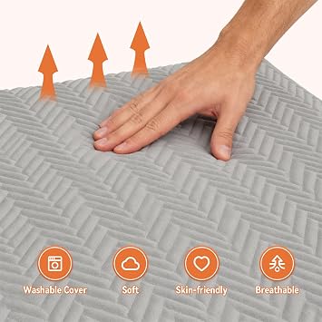 Warmiehomy Small Double Folding Mattress, 15CM Gel Memory Foam Foldable Mattress with Washable Cover, Portable Trifold Floor Mattress for Travel, Camping, Guest Bed, Dorm, Living Room, Caravans