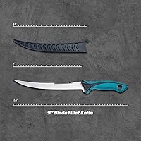 Vista 2 de KNINE OUTDOORS Kit de herramientas de pesca de 6 piezas, alicates de pesca, cuchillo de filete de pescado, pinza de pesca, tijeras de pesca