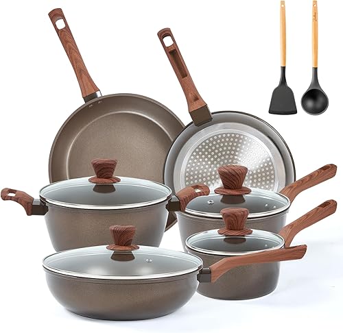 Miniatura 7 de RATWIA Nonstick Saucepan Set - 3-Pieces Pot Set 1 Quart & 2 Quart & 3 Quart,Ultra Non Stick Sauce Pan Small Pot with Glass Lid,Great for Home