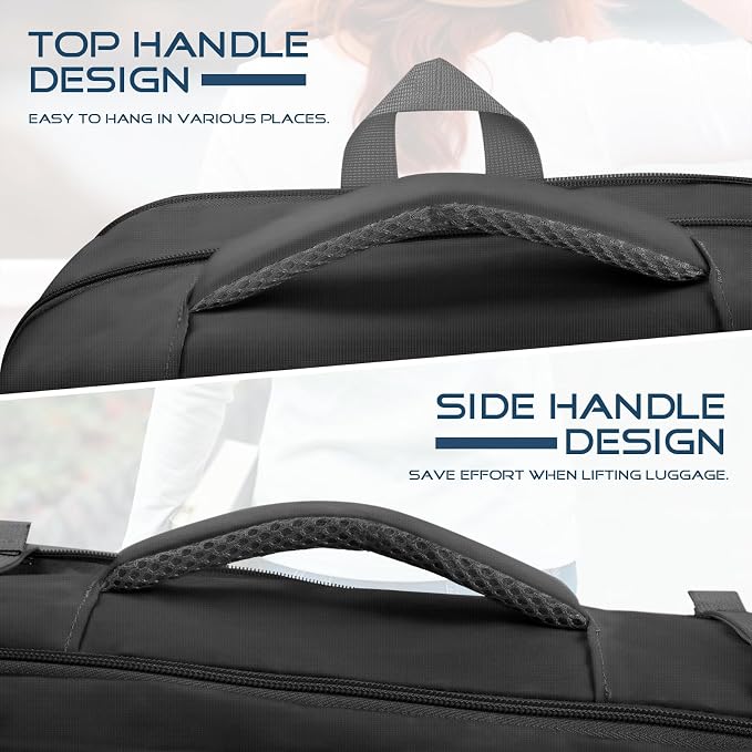 Mochila de viaje expandible con compartimento para laptop 17.3" negra miniatura 6