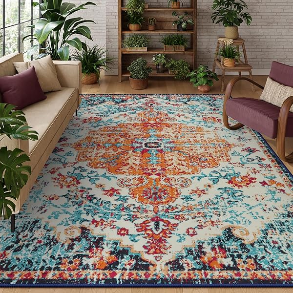 Soft Faux Wool Boho Area Rug