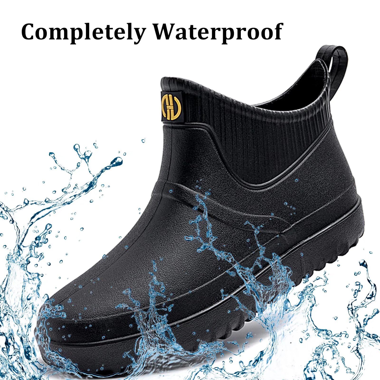 Bottes de Caoutchouc Homme Ville de la Mode Bottines en Pluie