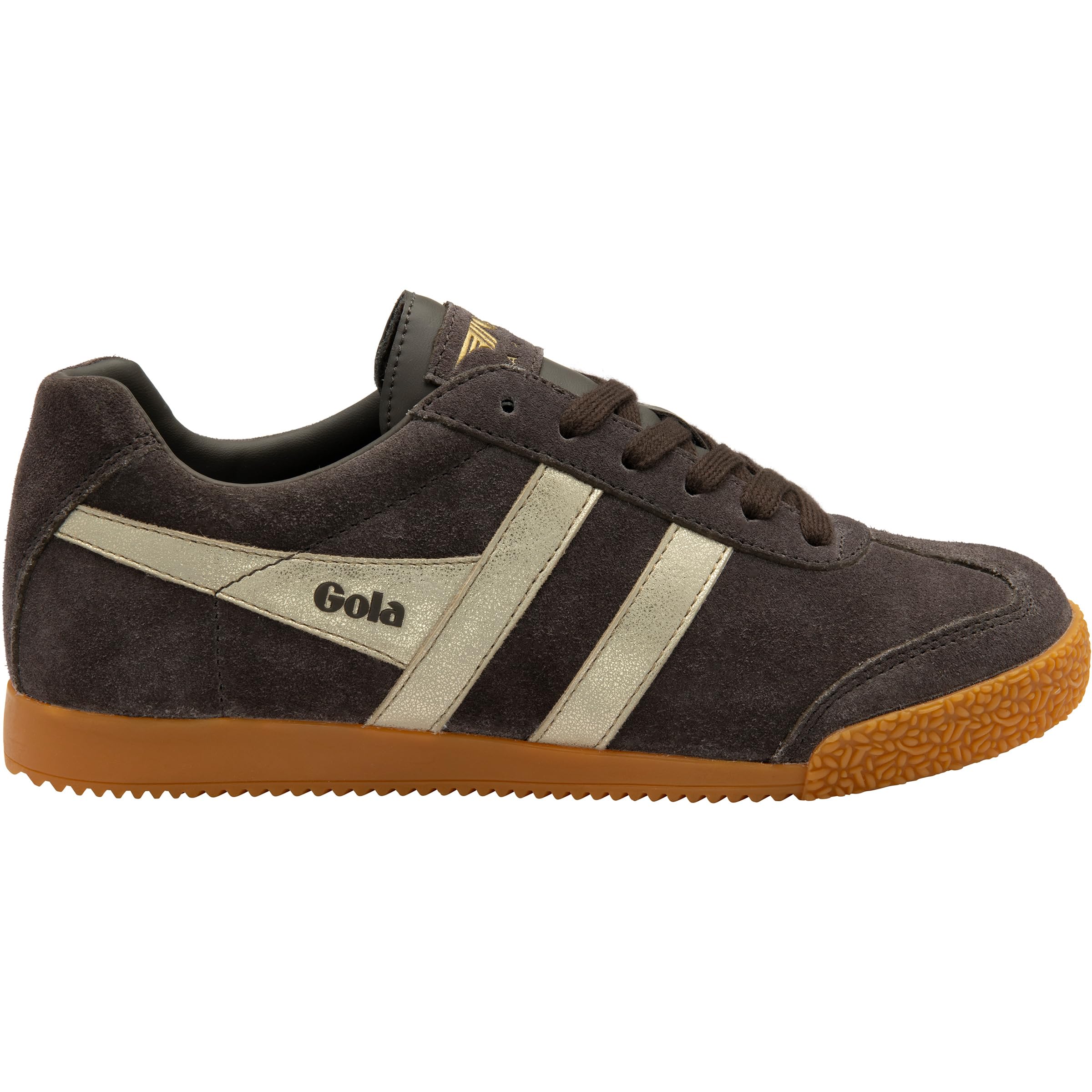 Gola Femme Harrier Mirror Chaussures, Mocha-Gold-Gum, 38