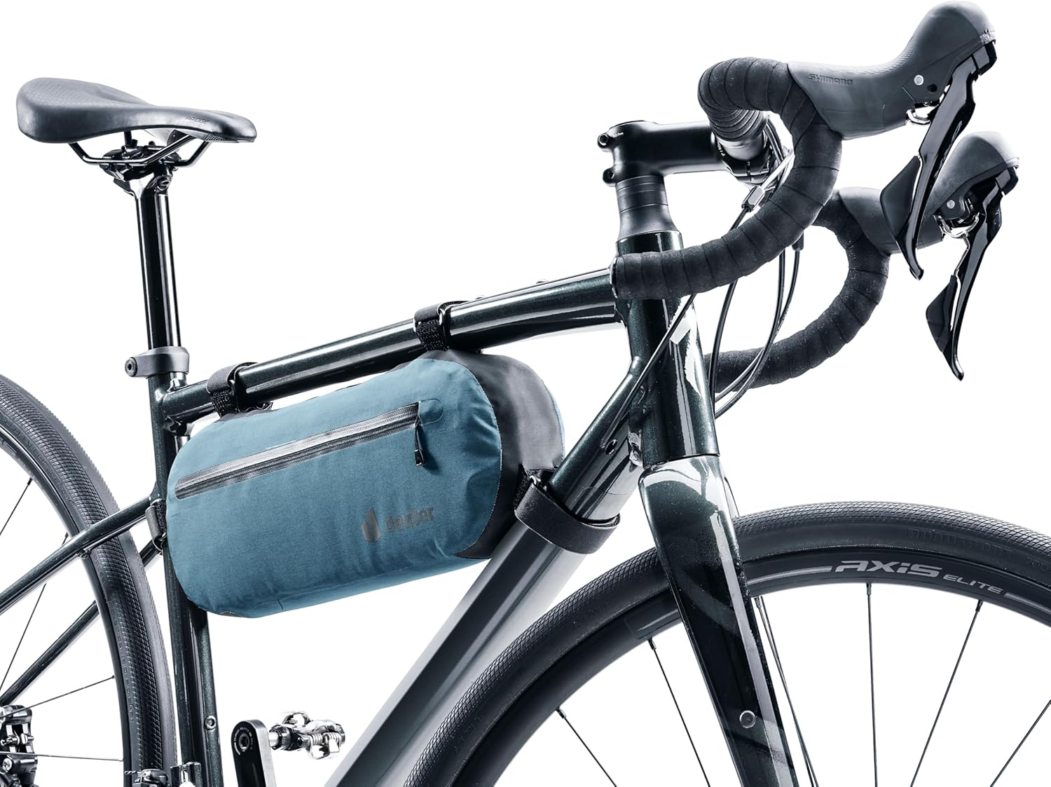 Deuter Cabezon SB 16 Bike Bag, 16 Liter Waterproof Saddle Bag Bicycle Storage Pack for Commuting, Road & Gravel Cycling & Mountain Biking - Atlantic-Black