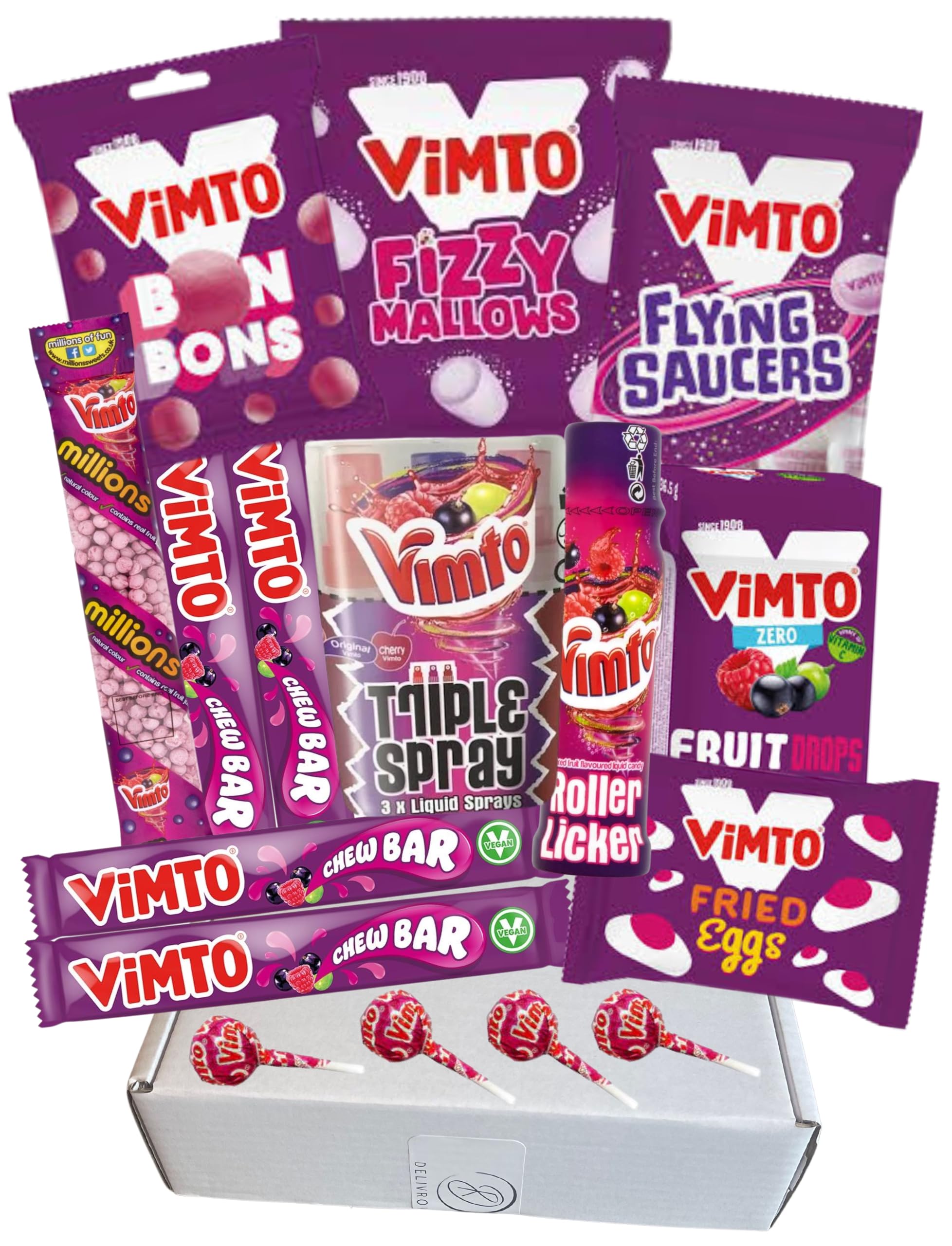 Mega Sweets Mix - Flying Saucers, Fizzy Mallows, Chew Bars, Millions, Sprays, Fruity Drops, Bon Bons & Many More - Assorted Sweet Selection Box for Parties, Gifts or Treats! Exclusive to Rowevolve