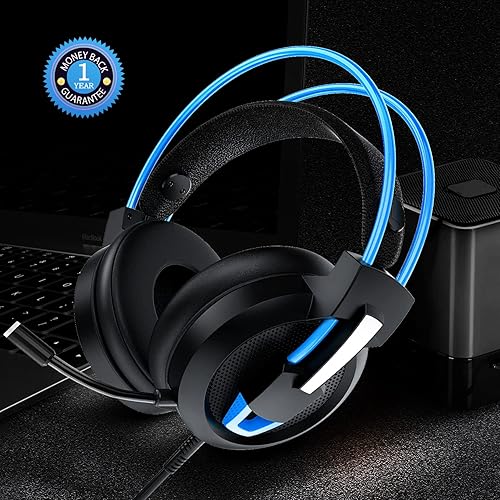 Miniatura 7 de Karvipark Gaming Headset for Xbox OnePS4PS5PCNintendo SwitchNoise Cancelling,Bass Surround Sound,Over Ear,3.5mm Stereo Wired Headphones with Mic for