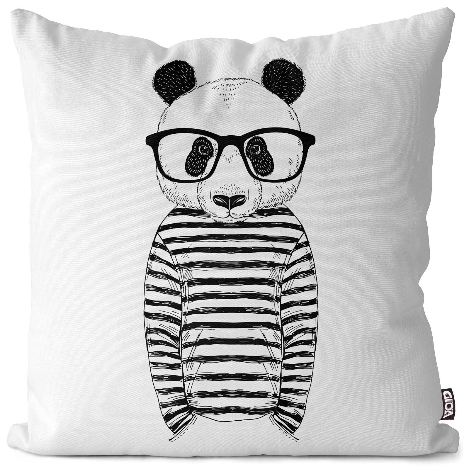 VOID Smart Panda Brille Kissenbezug Kissenhülle Sofakissen Kissen Deko Outdoor-Kissen Dekokissen, Kissen Größe:60 x 60 cm