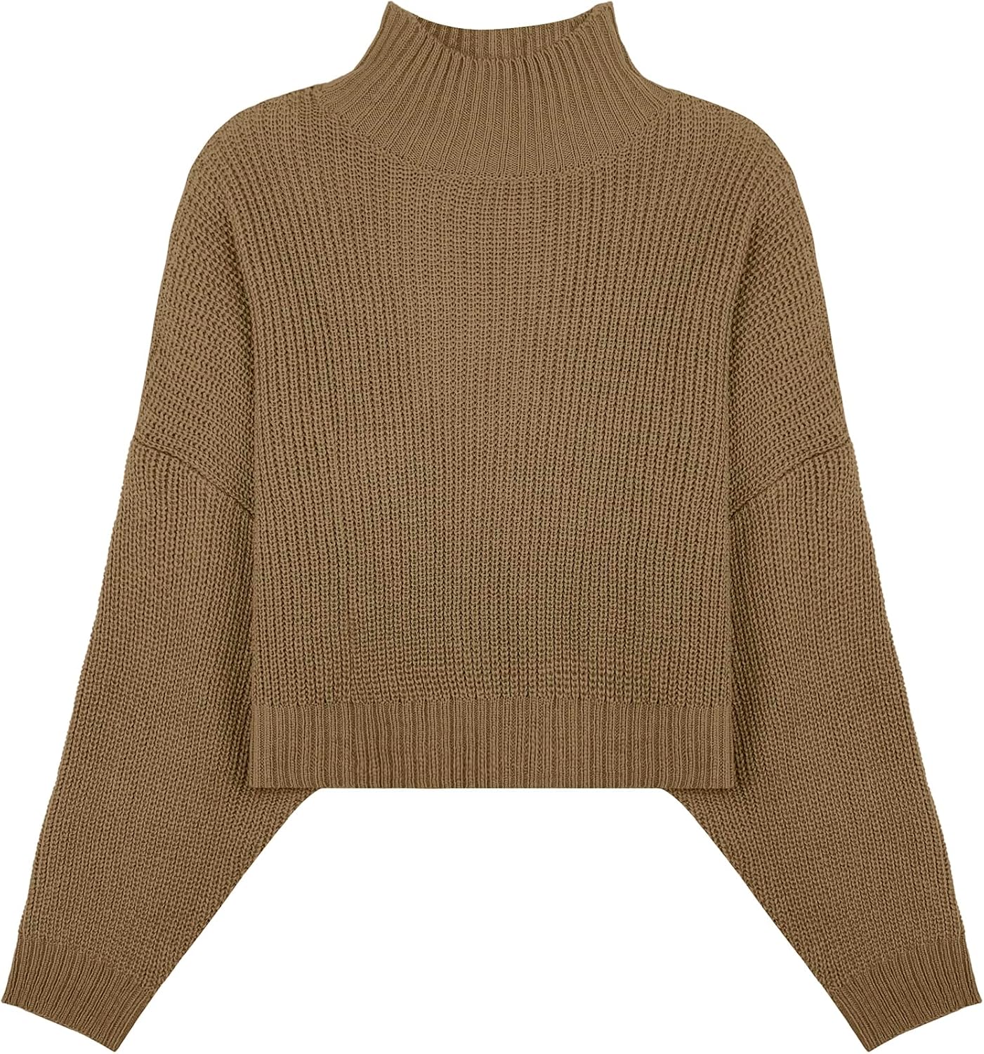Womens Cute Lightweight Turtleneck Ultra Cropped Sweaters Spring 2025 Ribbed Knit Crop Thin Pullover Sweater - Image 3