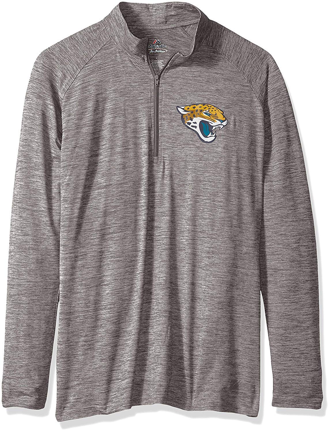 Zubaz JACKSONVILLE JAGUARS WOMENS TONAL GRAY SPACE DYE 1/4 ZIP XL