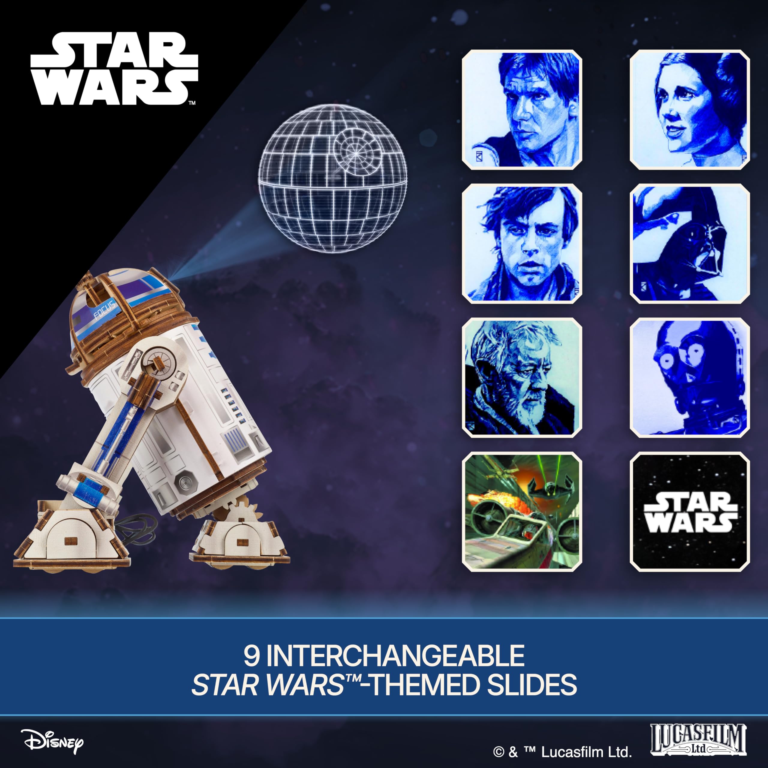 UGEARS Star Wars R2-D2-3D Wooden Puzzles for Adults Wooden Model Kits for Adults to Build 3D Puzzle, Hobby 3D Puzzles Adult - Image 4