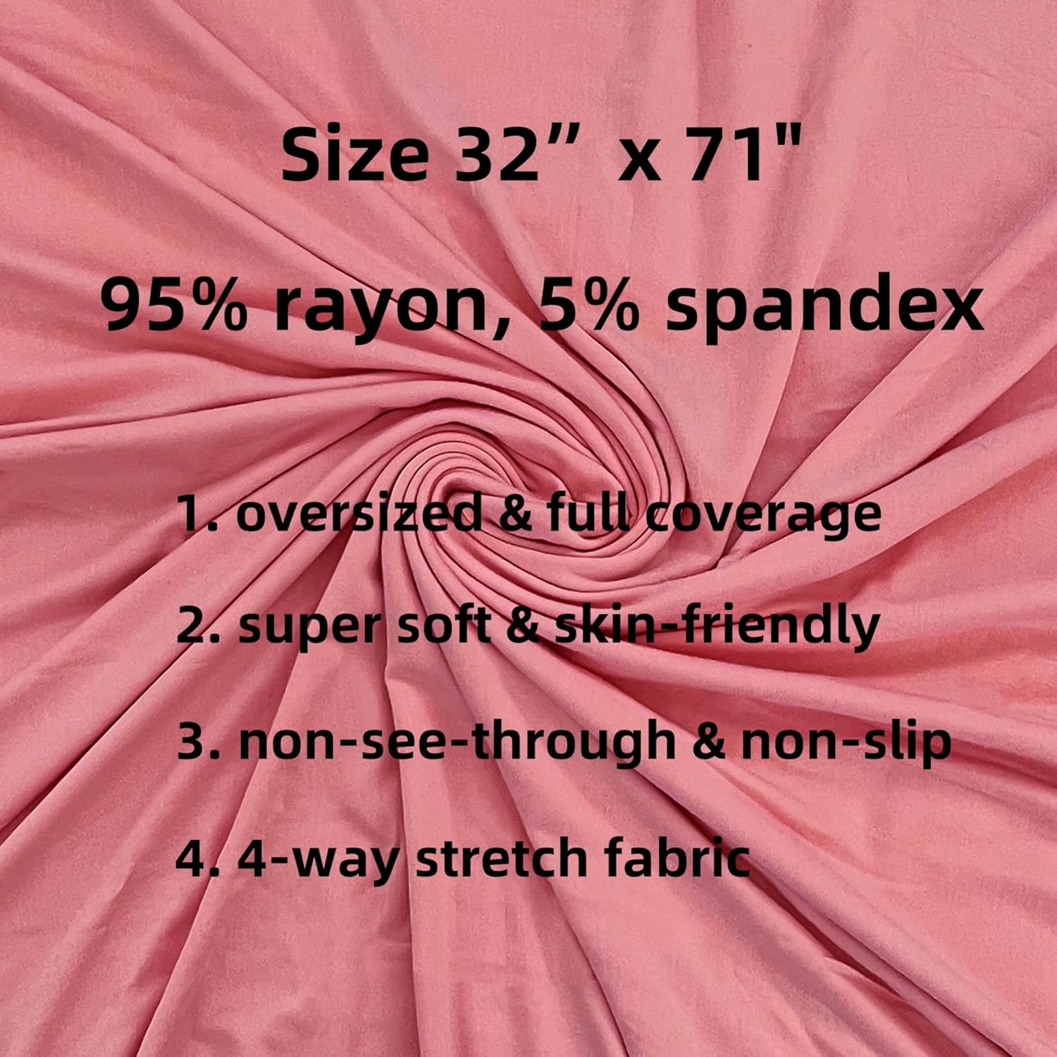 Lina & Lily Non-see-through Premium Jersey Maxi Hijab Head Scarf Wrap for Muslim Women - Image 2