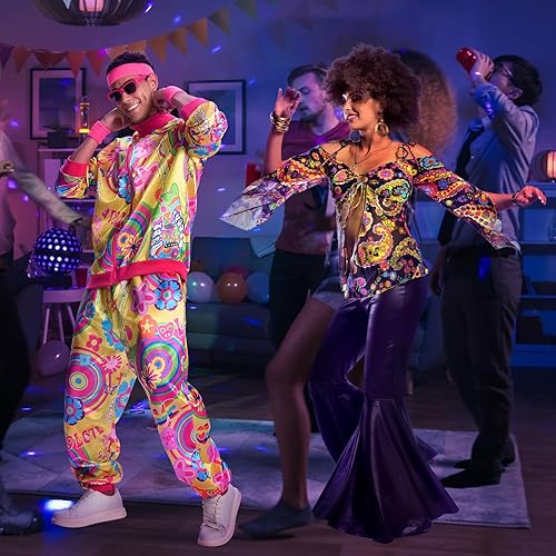 Miniatura 7 de Conjunto deportivo de los años 80 y 90 para hombre, traje de Halloween retro de los años 80 con accesorios de hip-hop