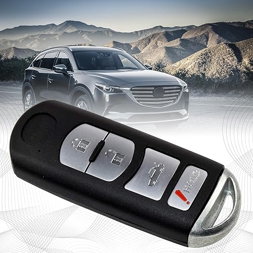 Miniatura 7 de HQRP Paquete de 2 fundas para llavero remoto sin llave con 4 botones compatibles con Mazda 3  CX-9 2010 2011 2012 2013 2014 2015 2016