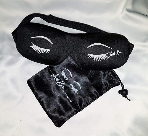 Miniatura 8 de Sujetador de pestañas, cubierta protectora 3D para máscara de dormir para extensiones de pestañas, color negro, paquete de 6
