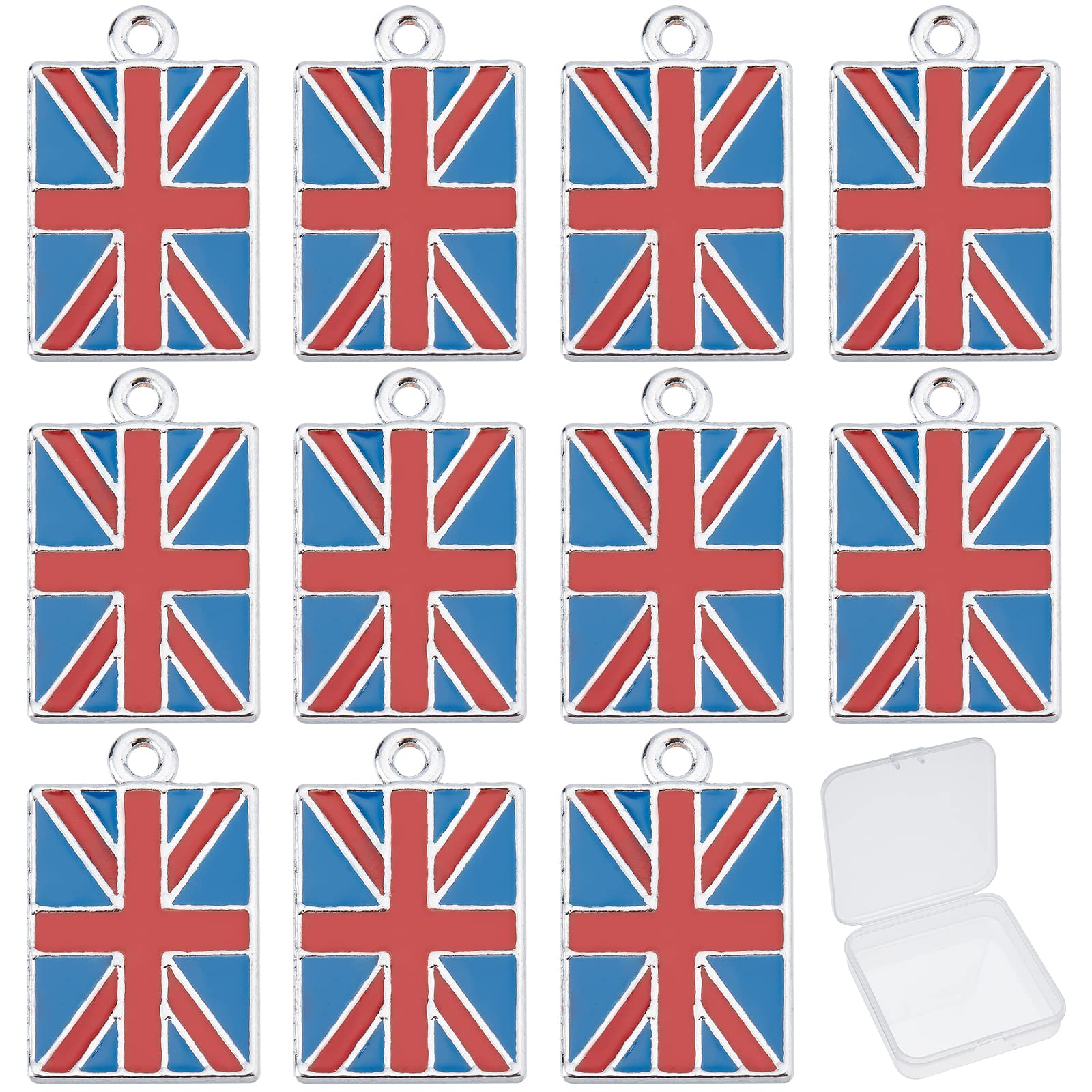 Alliage double face émail drapeau britannique pour réparer et embellir vos porte-clés usés