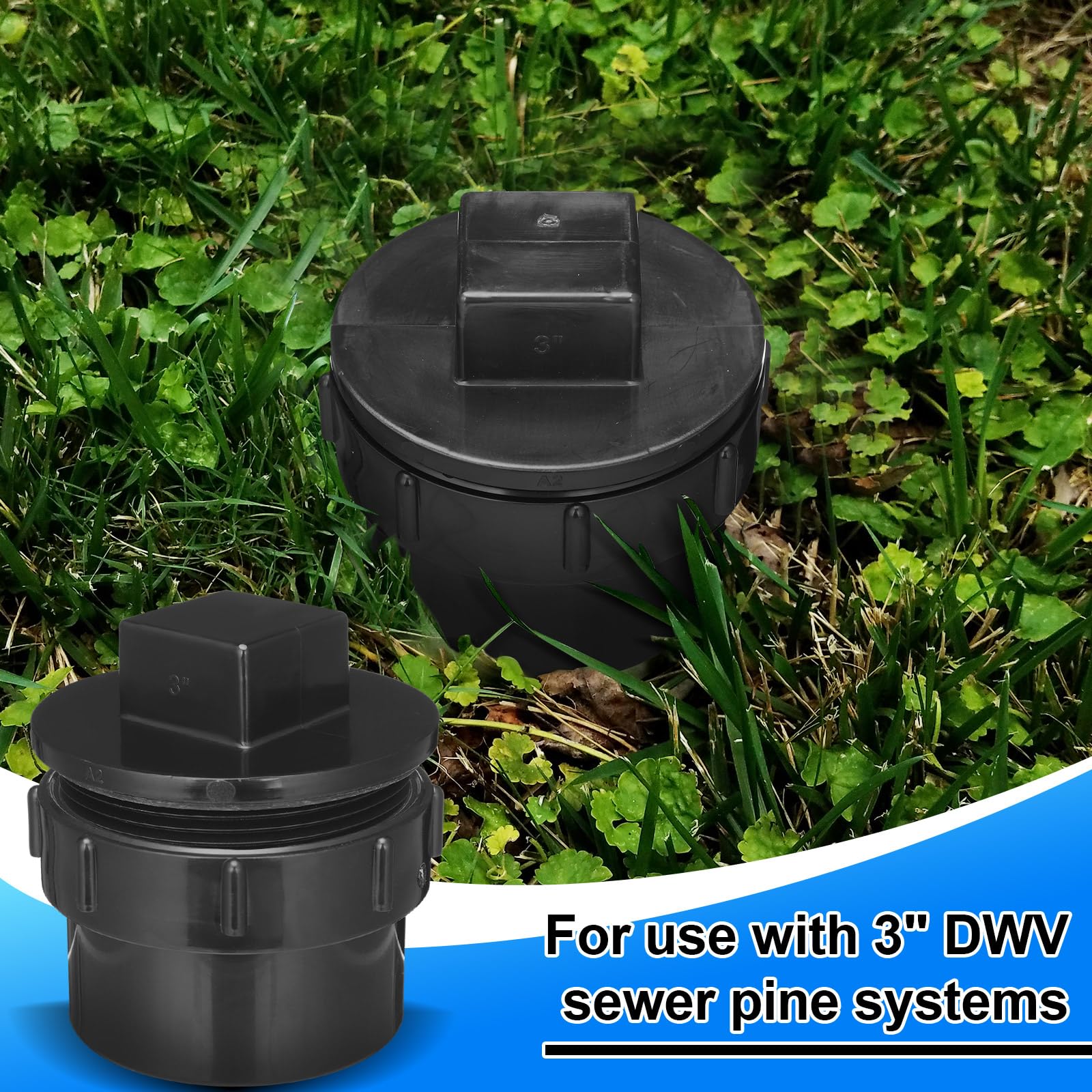 Snapklik.com : Pangda 2 Pcs 3 Inch ABS Cleanout Adapter
