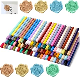 100 Pcs Sealing Wax Sticks for Wax Seal Stamp, Assorted Color Sealing Wax Glue Gun Wax Seal Sticks Mini Wax Gun Stick for Wedding Invitations, Letter, Envelope, Cards and Crafts