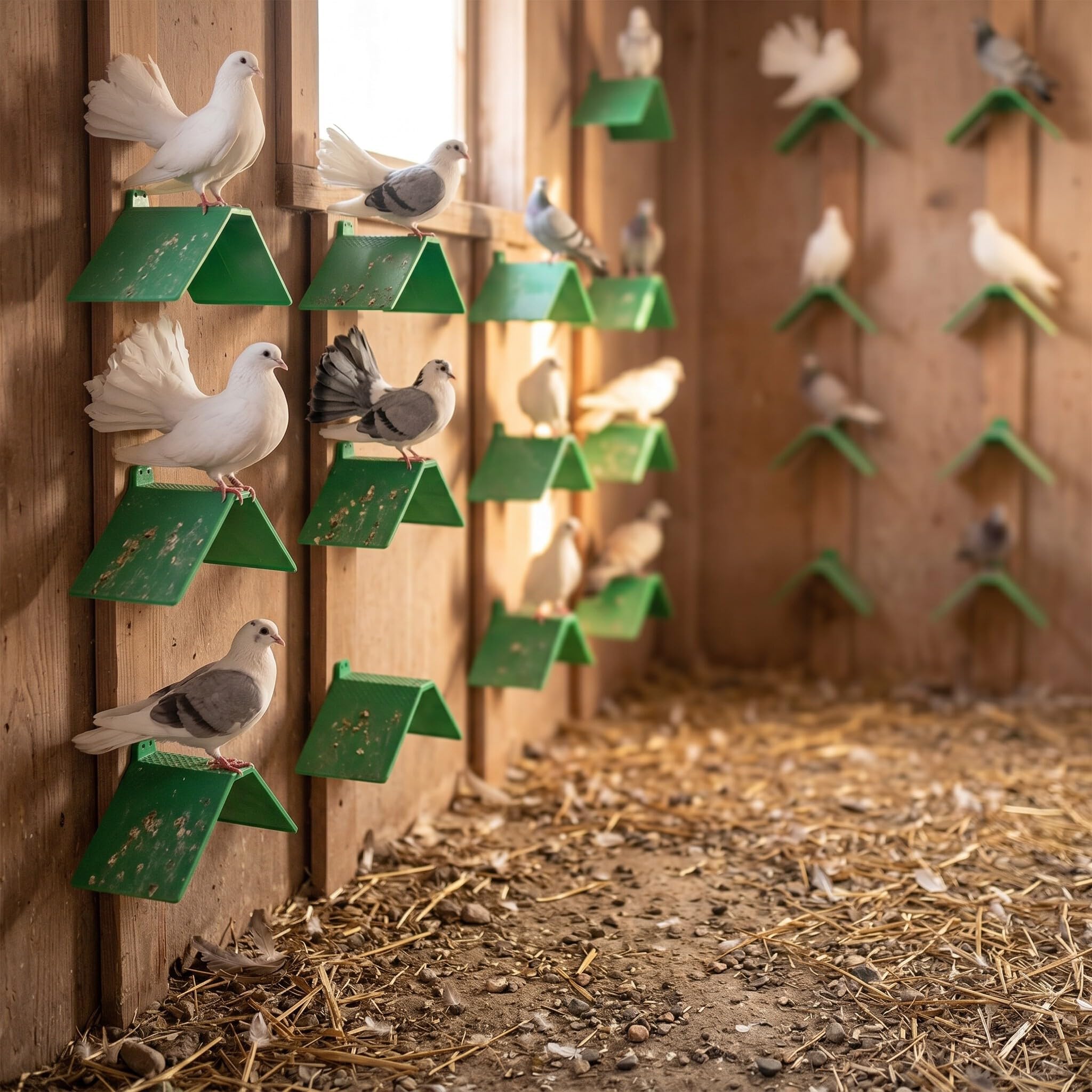 Percha para Palomas, Plástico, Soporte de Descanso para Aves, Accesorio para Jaulas, 10 Piezas