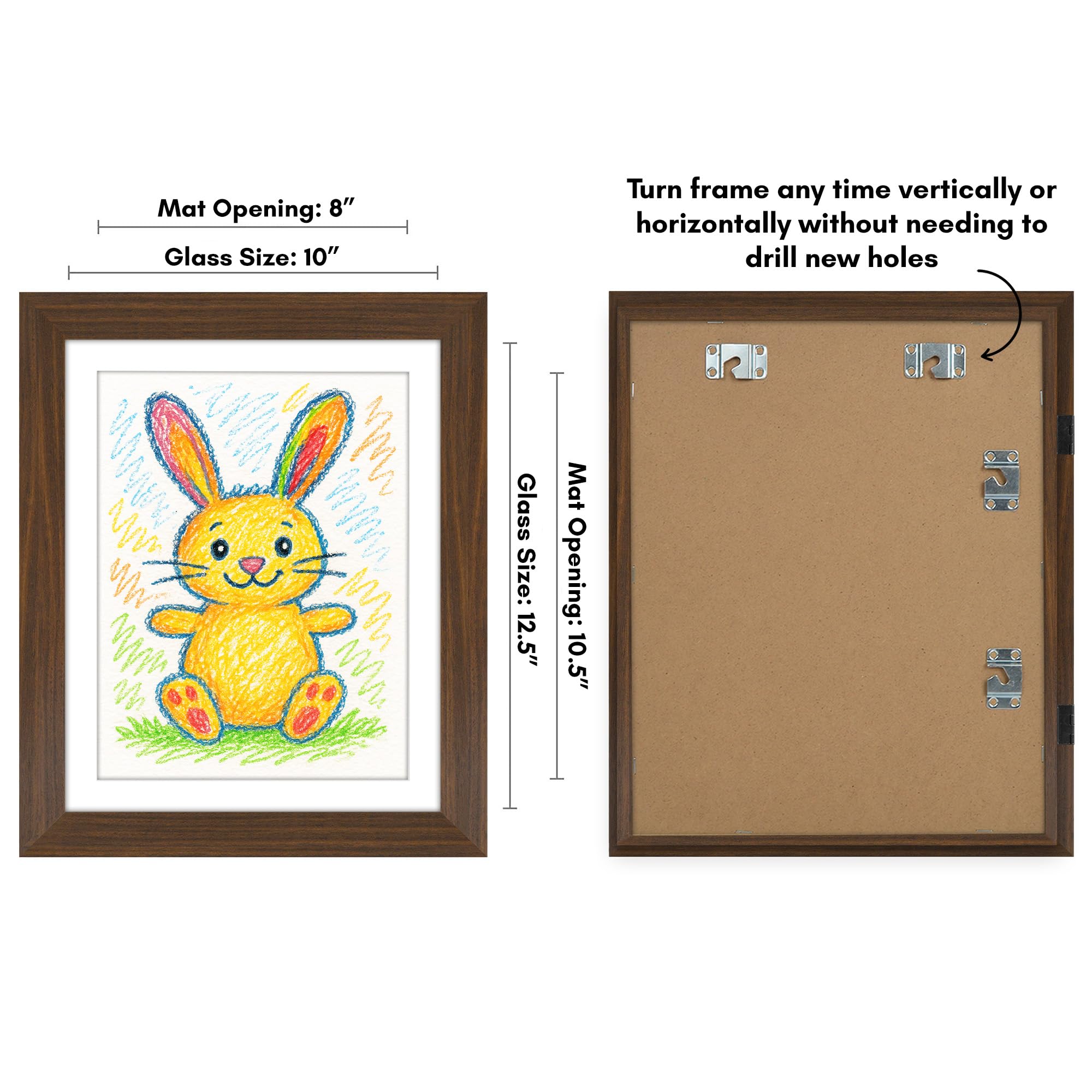 Amazon.com: Americanflat Kids Artwork Frame Changeable (Walnut