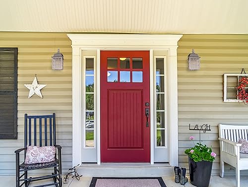 Miniatura 2 de CORAMDEO French Pane - Lámpara de pared al aire libre del atardecer al amanecer para entrada, patio y más, enchufe estándar E26, adecuado para
