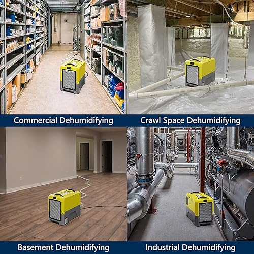Miniatura 7 de ALORAIR 180PPD LGR Deshumidificador comercial con bomba, controles de aplicación Wi-Fi Industrial Dehu, capacidad de hasta 85 PPD en AHAM, 5 años de
