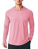 Men's UPF 50+ Sun Protection Hoodie Lightweight Long Sleeve Rash Guard Shirts Fishing Swim Athletic Workout