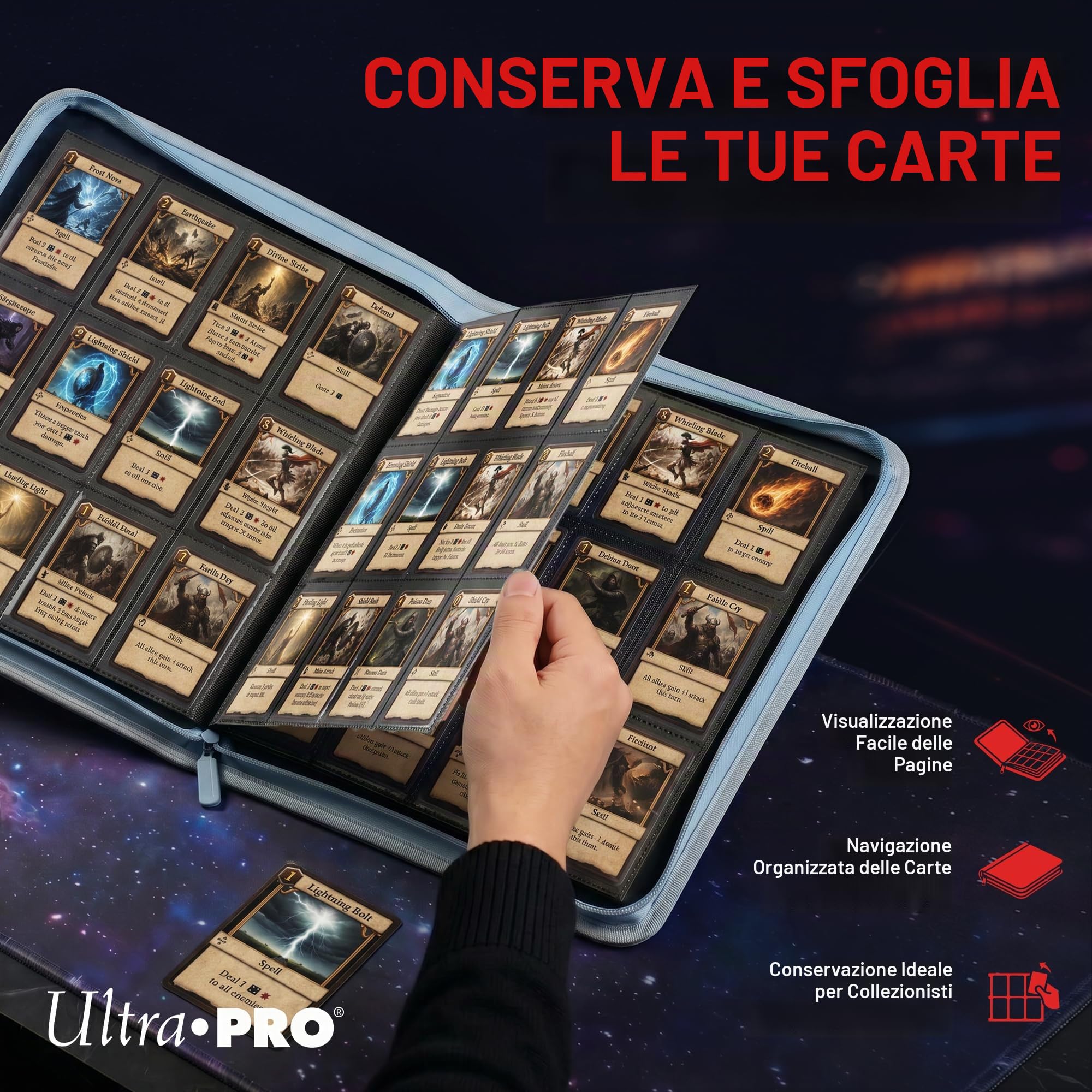 Raccoglitore Pro Pokemon Elite Lucario con 12 tasche