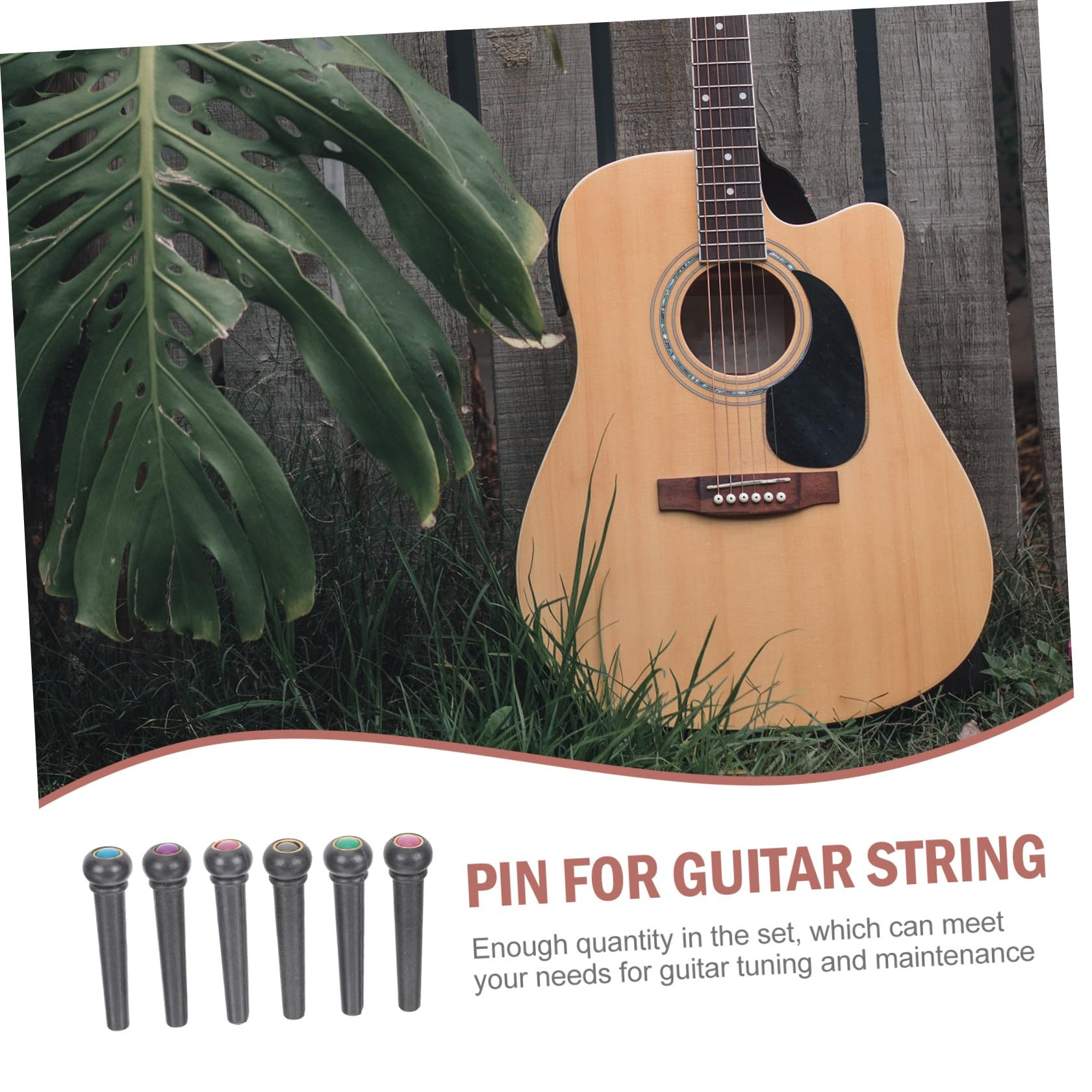 ifundom 30pezzi Perni Per Ponte Chitarra Plastica Accessori Per Chitarra Folk Pin Di Fissaggio Corde Pratico e Leggero Per Musicisti