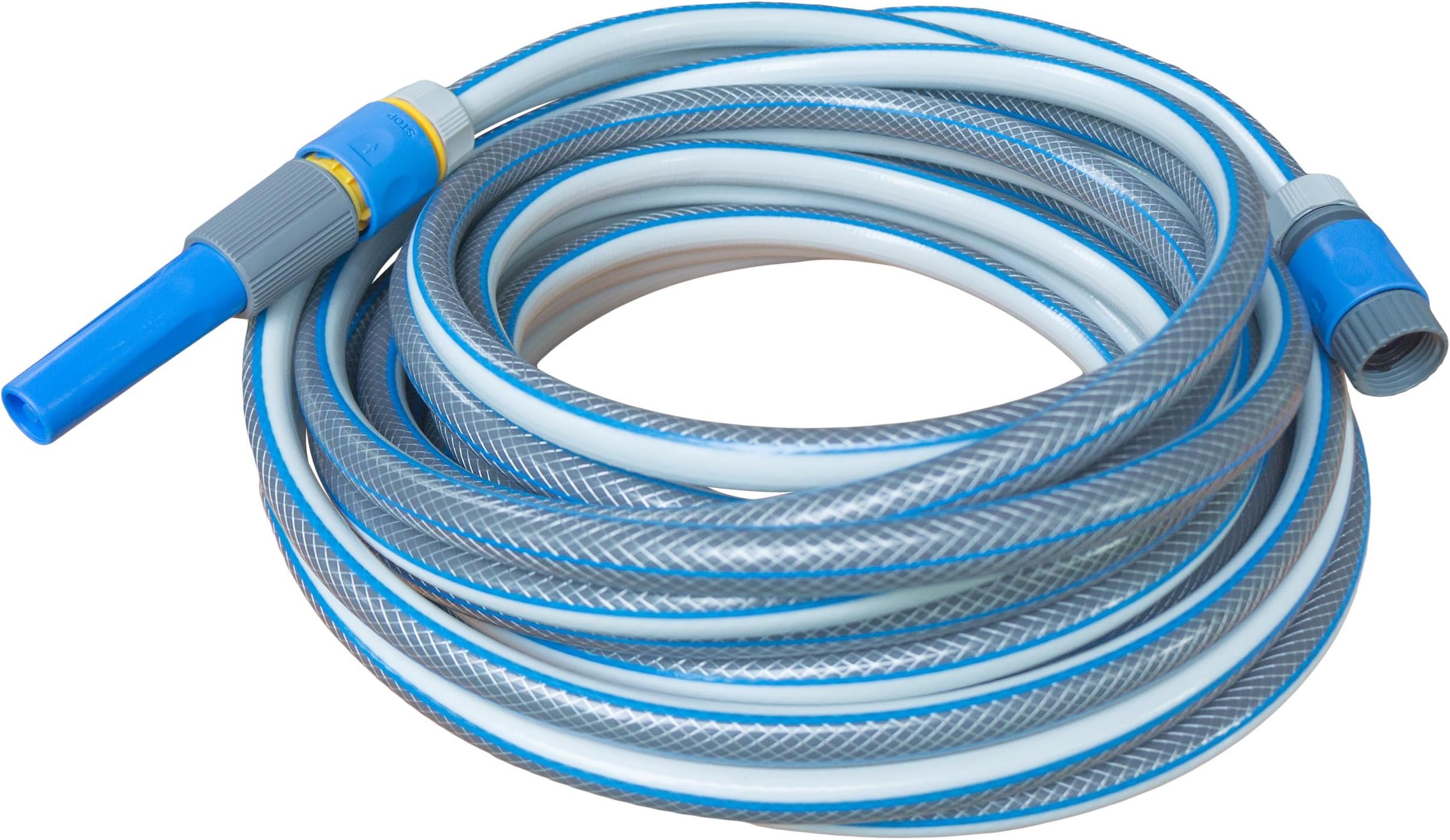 Creston Garden Hose (100 Foot) with Nozzle Sprayer and Tap, Hose and Stop Connectors - Best Heavy Duty Braided Watering Hoses for Watering Lawn, Yard/Garden, Car Wash, Washing Pets, Home Cleaning