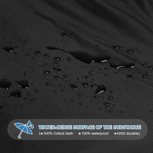 VANSHEIM Funda Plancha Exterior Impermeable Barbacoa Funda Plancha para Barbacoa Funda Barbacoa de Sobremesa Plancha Barbacoa Anti-UV 420D Tela Oxford 60x45x25cm - 5