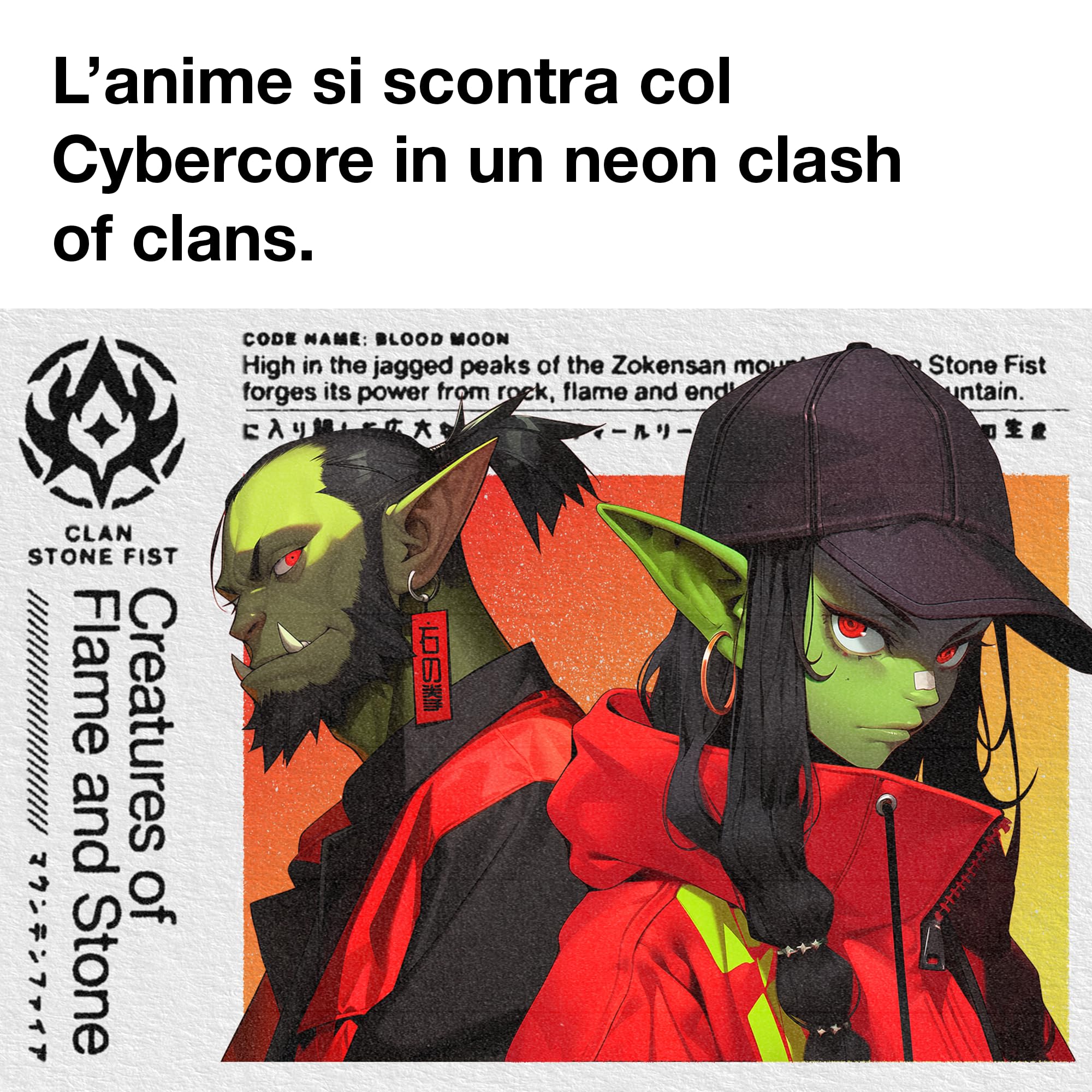 MTG - Custodie per carte da 105 ct, stile anime e manga, clan goblin, finitura laminata + frontale trasparente, 66 x 92 mm, dimensioni standard