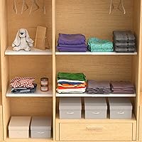 Vista 4 de Estantes organizadores de armario expandibles, sistema organizador de armario ajustable, separador de armario, organización de almacenamiento