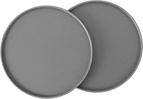 G & S Metal Products Company OvenStuff - Sartén antiadherente para pizza (2 unidades), color gris