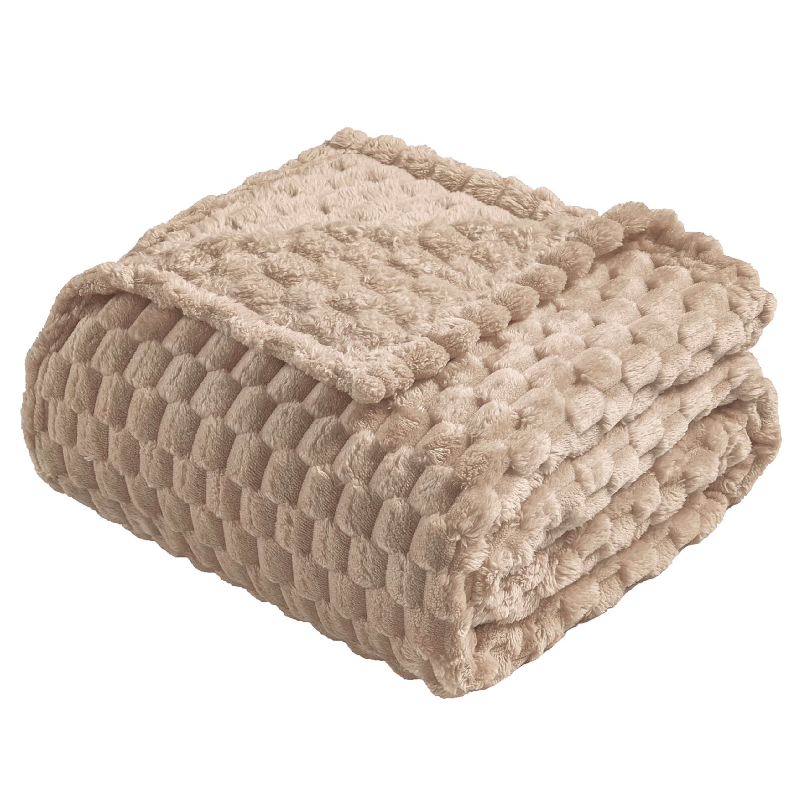 Manta de franela de forro polar (50 x 70 pulgadas), jacquard 3D, manta mullida y cálida para sofá, cama, silla, 10.56 oz/m², súper suave al tacto, acogedora, ligera, para decoración del hogar
