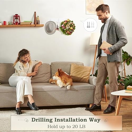 Miniatura 4 de Soporte para llaves de pared, soporte de pared negro con 3 ganchos dobles para llaves, organizador de llaves de metal autoadhesivo para entrada,