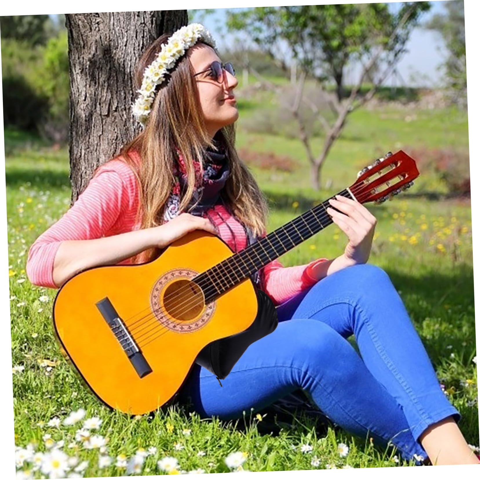 Poggiapiede per Chitarra Classica Nero, Supporto Antiscivolo Leggero