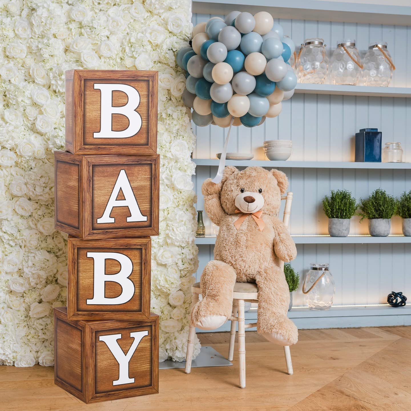 See full amazon price history chart for FI - FLICK IN Baby Shower Boxes for Birthday Decorations - 4 Wood Grain Brown Blocks With Printed BABY Letter, 1st Birthday Decorations (4 Pcs 1 Set) FI - FLICK IN Baby Shower Boxes for Birthday Decorations - 4 Wood Grain Brown Blocks With Printed BABY Letter, 1st Birthday Decorations (4 Pcs 1 Set) (B0BXFGDS58) Amazon Price History, Amazon Price Tracker
