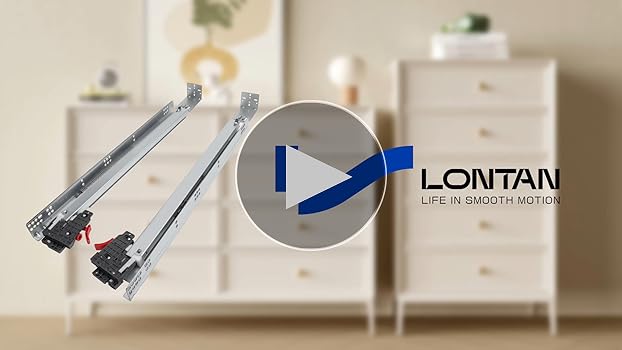LONTAN 1 Pair Undermount Soft Close Drawer Slides 9 Inch