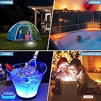 Vista 8 de Luces para piscina, luces LED sumergibles recargables con control remoto, luces subacuáticas impermeables recargables IP68, luces para piscina que